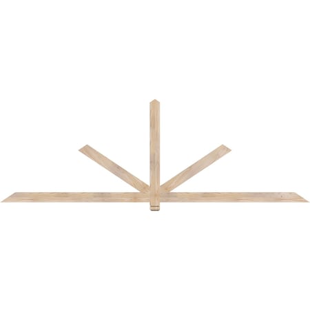 Ekena Millwork Kennewick Smooth Timber Gable Bracket, Douglas Fir, 108"W x 36"H x 1 1/2"D x 3 1/2"F, 8/12 Pitch GBW108X36X0204KEN00SDF
